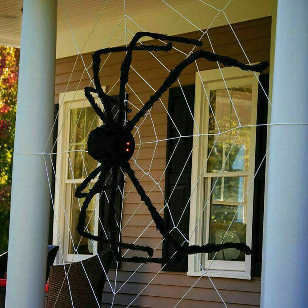200CM Hairy Giant Spider Halloween Prop Haunted House Party In/Outdoor Decor New