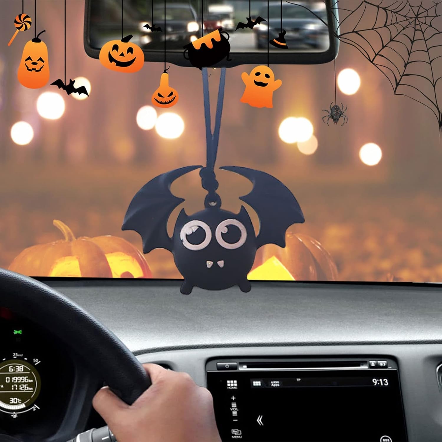 Halloween Car Hanging Accessories,Halloween Hanging Car Ornament - Car for Rear View, Home, Decorations