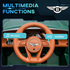 HOMCOM Bentley Bacalar Licensed 12V Kids Electric Ride-On with Remote - Green