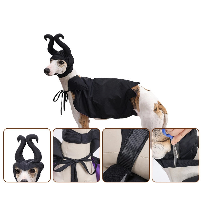 Halloween Dog Cloak with Hat Sleeping Curse Female Cloak Cat Hat Pet Clothing
