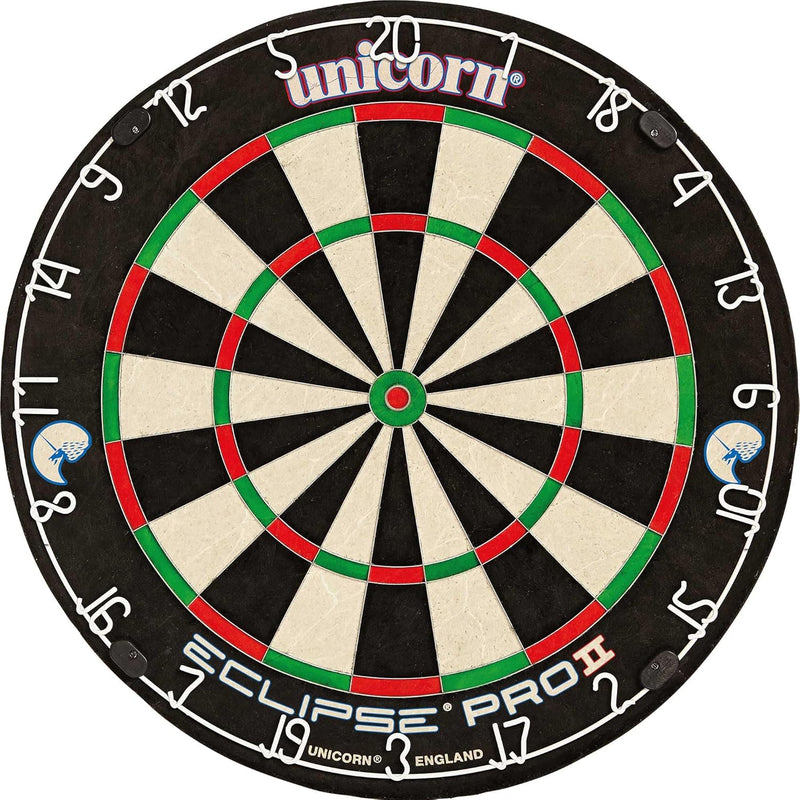 Dartboard | Eclipse Pro 2 | Flat Profile Number Ring | Championship Quality Sisal Bristle | Staple-Free Construction