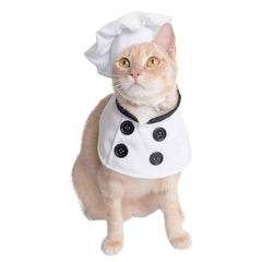 Dog chef costume hat set pet clothing, porch goose costume Halloween cosplay
