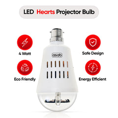 LED Projector Light Bulb Hearts