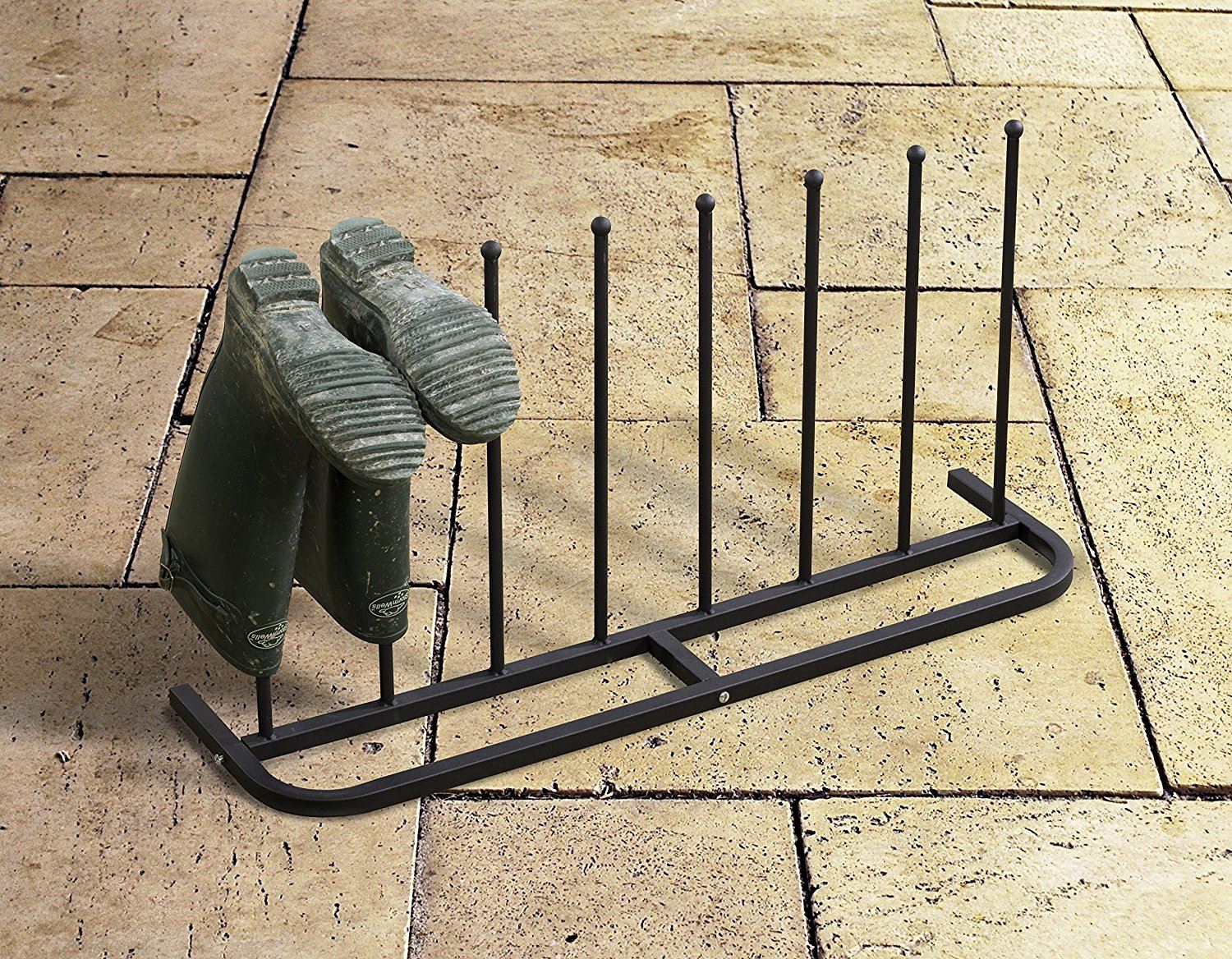 4 Pair Black Boot Shoe Welly Stand Storage Organizer