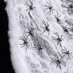 300G HALLOWEEN SPIDER WEB STRETCHABLE COBWEBS with 60 SPIDERS for HALLOWEEN