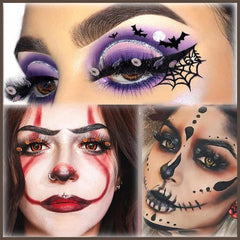Halloween Eyelashes 3D Halloween Lashes Natural Pumpkin Eyelashes Reusable Eye Lashes Halloween False Eyelashes Natural Look Fake Eyelashes for Halloween Party, Halloween Cosplay, Gifts for Girls
