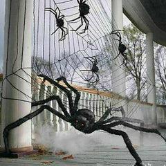200CM Hairy Giant Spider Halloween Prop Haunted House Party In/Outdoor Decor New