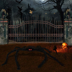200CM Hairy Giant Spider Halloween Prop Haunted House Party In/Outdoor Decor New