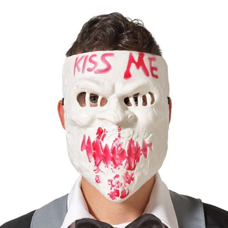 KISS ME MASK PURGE MOVIE HALLOWEEN HORROR SCARY COSTUME PARTY ADULTS BLOOD