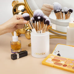 Professional Makeup Brushes Set (12Pcs), Pearl Flash Handles, Comfortable to Hold and Easy to Use. Full Face Travel Make up Brushes Set Professional with Case