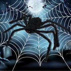 200CM Hairy Giant Spider Halloween Prop Haunted House Party In/Outdoor Decor New