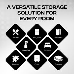 Plastic Storage Bins – Perfect Kitchen Organisation or Pantry Storage – Fridge Organiser, Pantry Organisation and Storage Bins, Cabinet Organisers - 4 Pack