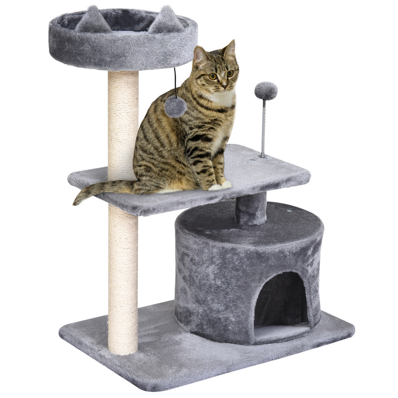 81cm Cat Tree Scratching Post Tower for Kitten Large Cats Activity Centre House