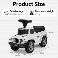 Licensed Jeep Ride on Push Car with Steering Wheel and Engine Sound for Ages 18-36 Months