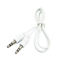 Audio Jack 3.5mm Stereo Aux-in Cable 1 Metre White