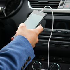 Audio Jack 3.5mm Stereo Aux-in Cable 1 Metre White