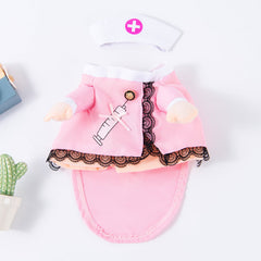 Pet clothes are funny take a knife transform into a pet dog Halloween pet