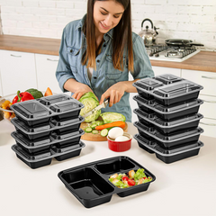 10pk 3 Compartment Meal Prep Containers x3