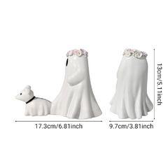 Funny Halloween Ghost Dog Ornament, Decor for Indoor Outdoor