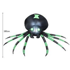 Inflatable Halloween Spide with LED Lights and Powerful Blower