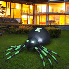 Inflatable Halloween Spide with LED Lights and Powerful Blower