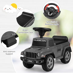 Licensed Jeep Ride on Push Car with Steering Wheel and Engine Sound for Ages 18-36 Months