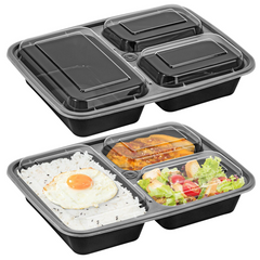 10pk 3 Compartment Meal Prep Containers x3