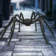 200CM Hairy Giant Spider Halloween Prop Haunted House Party In/Outdoor Decor New