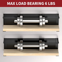 Magnetic Spice Rack Wooden Shelf 2pc