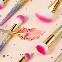 16Pcs Makeup Brushes Set, Professional Make up Brushes with Gift Box, Foundation Eyebrow Concealer Eyeshadow Bronzer Blush Contour Powder Eyeline Lip Makeup Brush Set, Rainbow Series