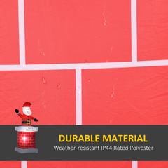 Christmas Inflatable Santa Claus from Chimney with LED Lights 7ft