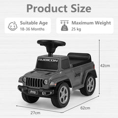 Licensed Jeep Ride on Push Car with Steering Wheel and Engine Sound for Ages 18-36 Months