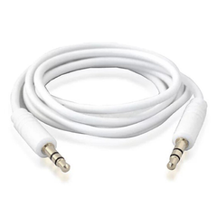 Audio Jack 3.5mm Stereo Aux-in Cable 1 Metre White