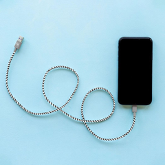 Nylon USB Zebra Designed Wire Braided Charging Phone Cable 1 Meter