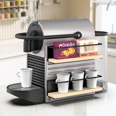 Magnetic Spice Rack Wooden Shelf 2pc