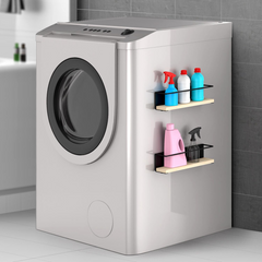 Magnetic Spice Rack Wooden Shelf 2pc