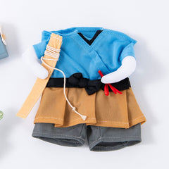 Pet clothes are funny take a knife transform into a pet dog Halloween pet