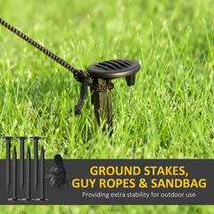 Inflatable Snowman w/ Black Hat, Green Scarf for Garden Yard 10ft