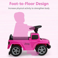 Licensed Jeep Ride on Push Car with Steering Wheel and Engine Sound for Ages 18-36 Months