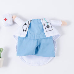 Pet clothes are funny take a knife transform into a pet dog Halloween pet