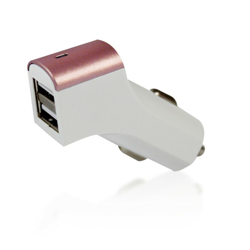 Powabud Twin Socket USB 2.1A Car Charger Rose Gold