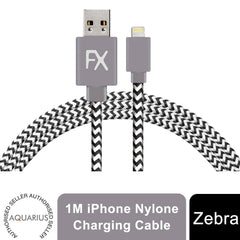 Nylon USB Zebra Designed Wire Braided Charging Phone Cable 1 Meter