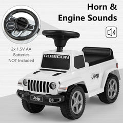 Licensed Jeep Ride on Push Car with Steering Wheel and Engine Sound for Ages 18-36 Months