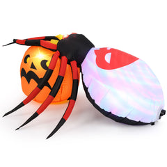 Inflatable Halloween Spider with Colorful Rotating Light