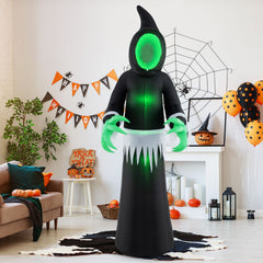 240CM Giant Blow up Ghost with Infinity Mirror Light and LED Lights