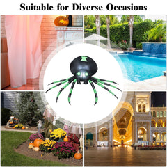 Inflatable Halloween Spide with LED Lights and Powerful Blower