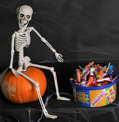 64CM POSEABLE FULL LIFE HUMAN SKELETON HALLOWEEN HAUNTED HOUSE PARTY PROP