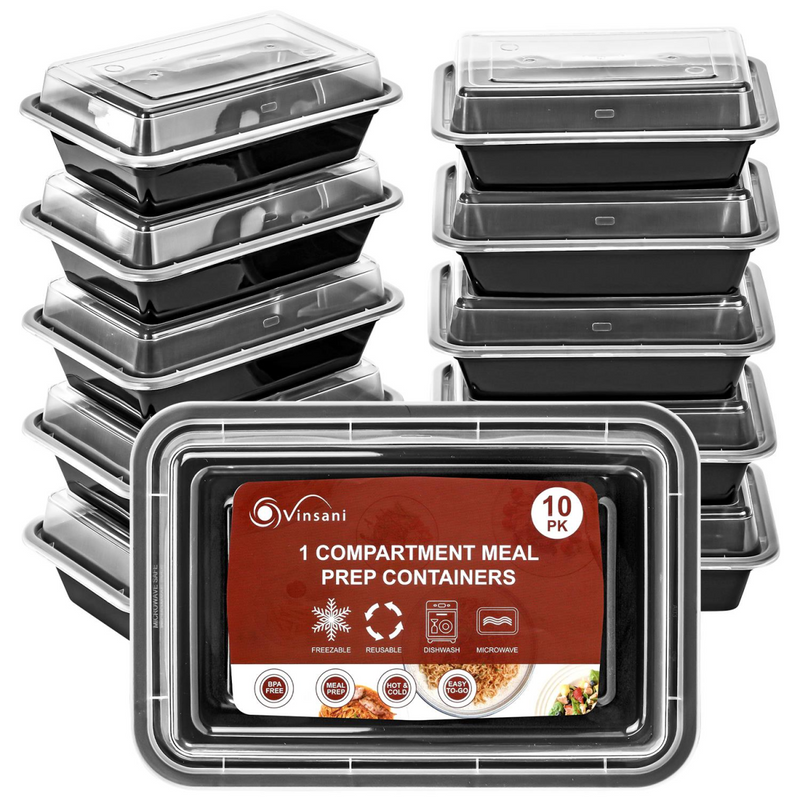 10pk 1 Compartment Meal Prep Containers x2