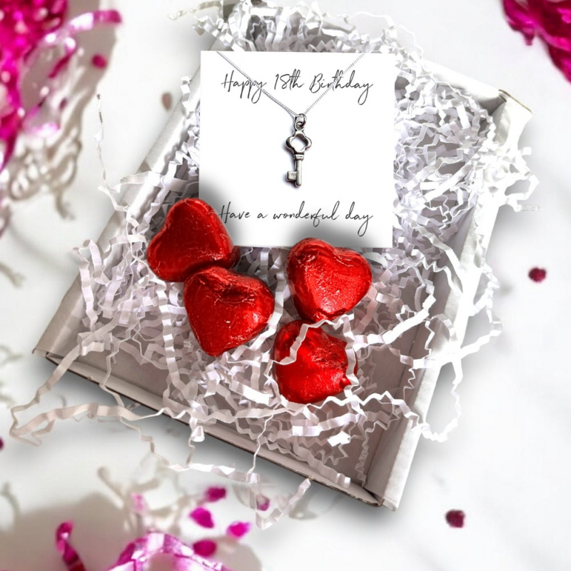 Happy 18th Birthday Necklace Mini Gift Hamper